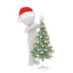 Weisses-maennchen-weihnachtsmuetze-und-weihnachtsbaum
